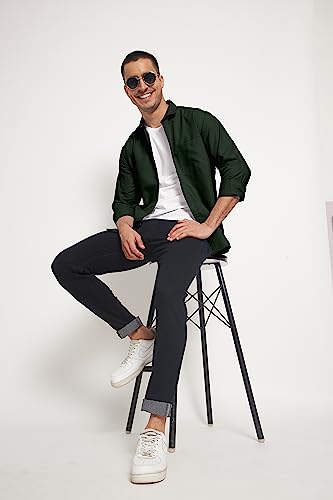 Image of SWADESI STUFF Ragular Fit Full Sleev Solid Casual Regular Fit Shirt For Men
