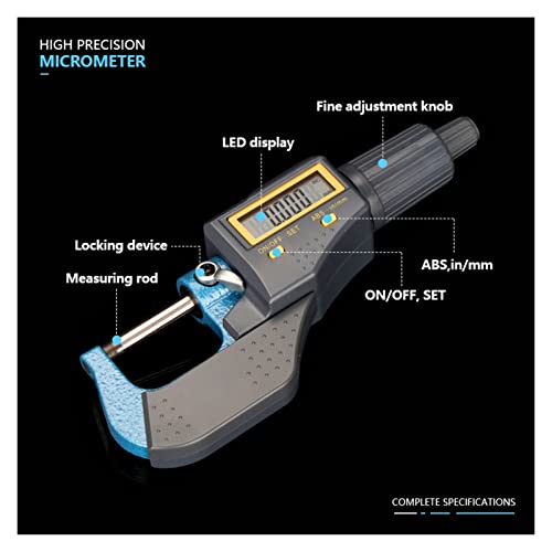 Caliper Electronic Outside Micrometer 0-25mm 25-50mm 50-75mm 75-100mm 0.001mm Measuring Instruments Tool Digital Caliper - Measuring Layout Tools(75-100mm) - Image 5