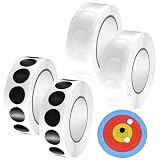 Gnovldg 3000 Stück Runde Aufkleber, 19mm Schusspflaster Schwarz & weiß