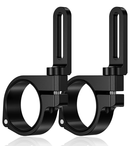 VAZESWIN 2PCS UTV Light Bar Mounts Sturdy Aluminium Alloy LED Light Mounting Brackets 360 Rotating Adjustable UTV Roll Bar Clamps Fit on 1.5 / 1.75 / 1.85 / 2 / 2.1 Roll Cages