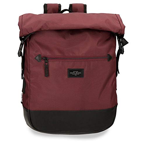 Pepe Jeans Lambert  Mochila Para Portátil 15.6  Con Solapa  44 cm  21.78 liters  Burdeos