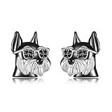 ✨【Material】Los aretes Schnauzer están hechos de plata de ley 925, sin níquel, sin plomo, sin cadmio, hipoalergénicos, antioxidantes, no se decoloran fácilmente, adecuados para uso a largo plazo.