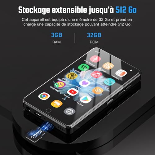 Lecteur MP3 32 Go avec Bluetooth et WiFi Android 13 pour Spotify - 7