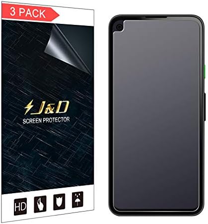 J&D Compatible for Google Pixel 4a Screen Protector, 3-Pack [Anti-Glare] [Anti-Fingerprint] [Not Full Coverage] Matte Film Shield Screen Protector for Google Pixel 4a Protective Film