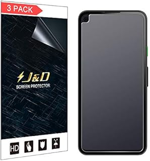 J&D Compatible for Google Pixel 4a Screen Protector, 3-Pack [Anti-Glare] [Anti-Fingerprint] [Not Full Coverage] Matte Film Shield Screen Protector for Google Pixel 4a Protective Film
