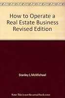 How to Operate a Real Estate Business Revised Edition B0011D46GE Book Cover