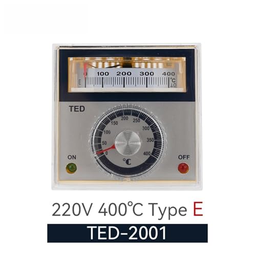 Thermostat à pointeur numérique TED-2001 Régulateur de Température Haute Précision 400°C Type E