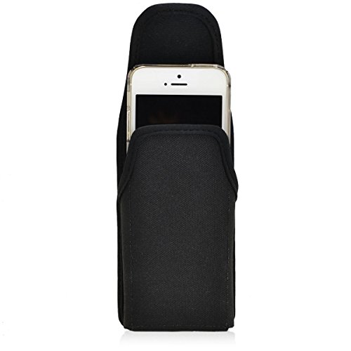 Turtleback Belt Clip Case Compatible With Apple Iphone Se 5 5C 5S Black Vertical Holster Nylon Pouch With Heavy Duty Rotating Belt Clip Made In Usa #TOP30
