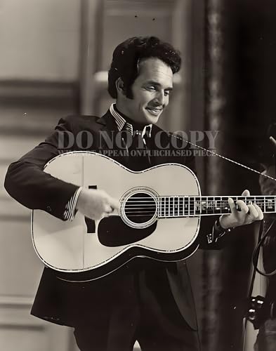 Foto de Merle Haggard de 11x14 pulgadas del concierto histórico de la CMA de 1971