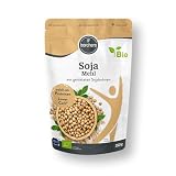 BORCHERS Bio Sojamehl, 350g, aus gerösteten Sojabohnen, proteinreich (41%), Lower Carb, ballaststoffreich, veganer Ei-Ersatz, Premium Mehl, zum Backen & Kochen