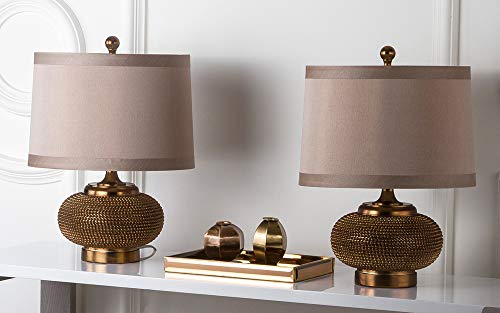 Lámpara de Mesa SAFAVIEH Alexis con Pantalla Taupe, Set de 2 miniatura 2