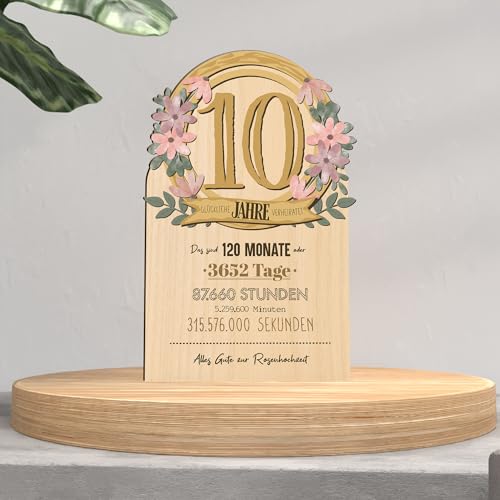 Rose Wedding Card 10th Year - Rose Wedding Wooden Card - Wedding Card - Rose Wedding, Rose Wedding Gifts, Card 10th Wedding Anniversary, Rose Wedding Decoration, 10th Wedding Anniversary, Gifts Rose Wedding Anniversary - View 6