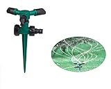Aspersores de riego cesped, Aspersores automáticos de jardín con rotación de 360 grados para jardín que cubren hasta 800 pies cuadrados.