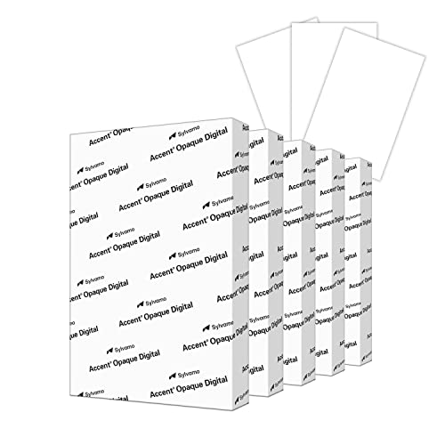Accent Opaque 11” x 17” White Cardstock Paper, 65lb, 175gsm – 1,250 Sheets (5 Reams) – Premium Medium Weight Smooth Cardstock, Printer Paper for Invitations, Menus, Business Cards – 188570C