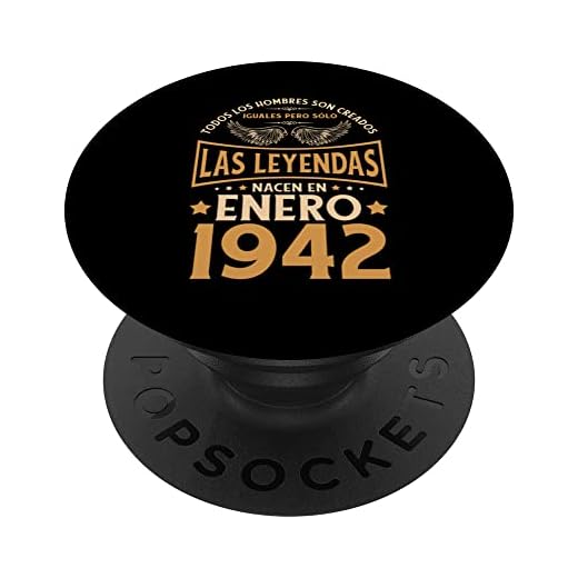 Cumpleaños Hombre Regalos Las Leyendas Enero 1942 PopSockets PopGrip Intercambiable