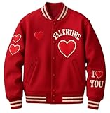 Design romantique : dispose de patchs en forme de cœur complexes et d'une broderie « I Heart You » sur les manches pour une esthétique unique inspirée de l'amour.