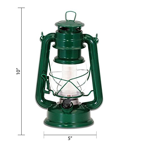 Northpoint Led Lantern, 12-Led 150-Lumen Lantern, Fresh Pine Indoor Outdoor Lantern, Home Decor Vintage Lantern, Battery Operated Hanging Or Tabletop Hurricane Lantern, Green, 10" X 6" X 6" (190491) #TOP4