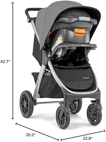 Chicco Bravo 3-in-1 Travel System, Quick-Fold Stroller with Car Seat — view 14