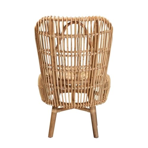 Sillón Rattan Bohemio Marrón Curvado Moderno miniatura 5