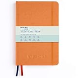 Factor Notes Pro Planner: Agenda de 12 meses sin fecha, agenda diaria semanal y mensual, rastreador de hábitos, calcomanías, tamaño A5 (naranja)