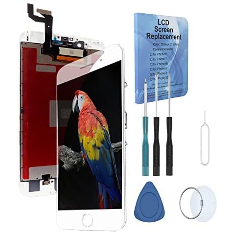 ZTR Replacement Digitizer Touch Screen LCD Display Assembly for iPhone 6S 4.7 Inch 7 Piece Tools Included White Cover