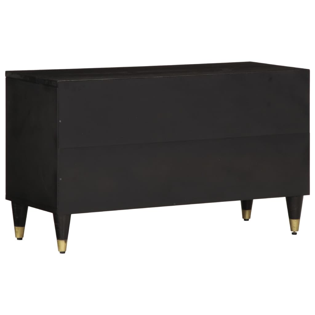 Mobile TV in legno massiccio Mango, 80 x 31,5 x 46 cm, colore