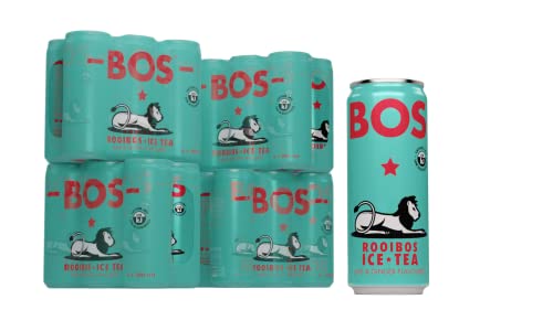Bos Rooibos Iced Tea | Organic, Antioxidant Rich & Naturally Caffeine Free (Lime & Ginger 24-Pack) #TOP22