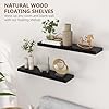 Amazon.com: fuqing 30 Inch Floating Shelves for Wall, Black Wood ...