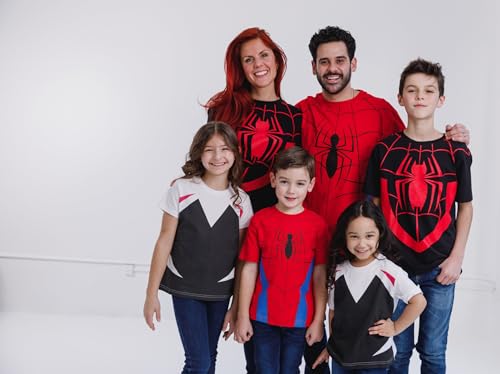 T-shirt Spider-Man rouge en taille XL pour un cosplay familial réussi
