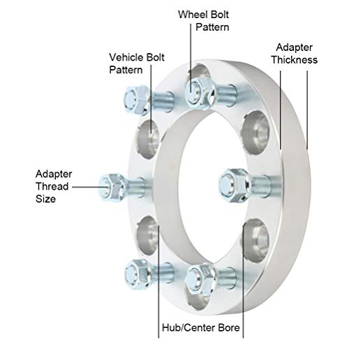 Gdsmotu 4Pc Wheel Spacers For 5 Lug 1.5" Wheel Spacers 5X5.5 With 1/2" Studs For Cj5 Cj6 Cj7 #TOP1