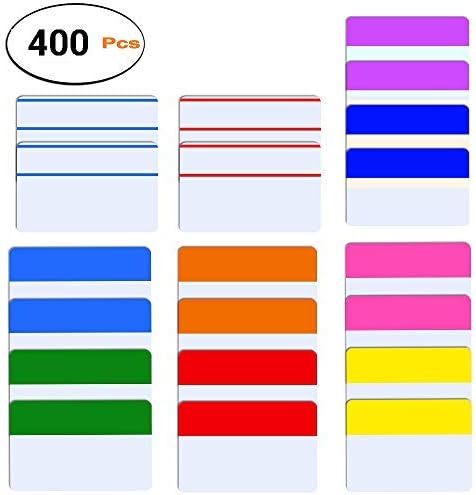 400pcs Index Tabs, 2 inch Tabs, Colored Sticky Page Markers and Notes, Tape Flag Dispensers for Reading Notes, Books and File Folders. (Assorted Colors)