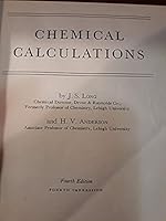 Chemical Calculations B001XGH7M4 Book Cover