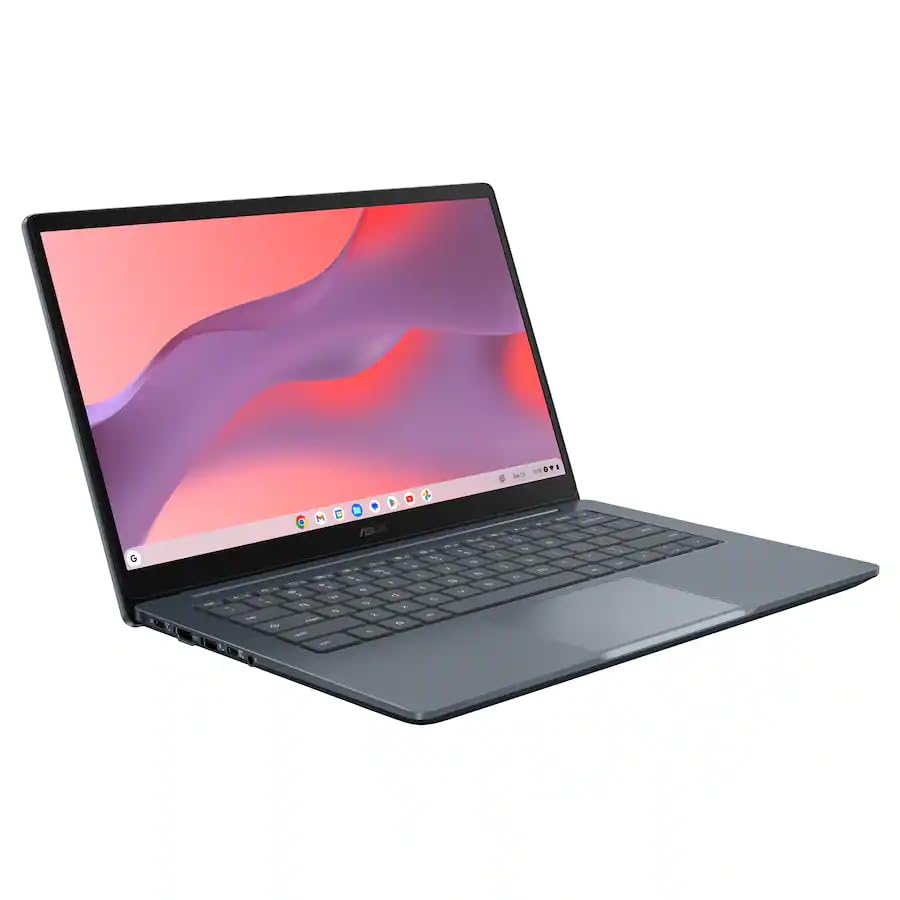 Image of ASUS Chromebook CX14, 14 inch FHD (1920 x 1080) Display, Intel Celeron N50, 4GB LPDDR5 RAM, 128GB Storage(64GB eMMC + 64GB Flash Drive), Chrome OS, Wi-Fi 6, Gray, Lightweight Laptop, TWE Accessories