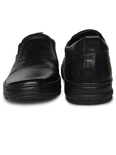 Image of Buckaroo FRERA crumbald Leather Black Casual Shoes for Mens