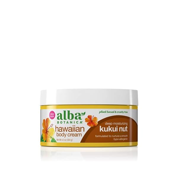 Alba-Botanica-Hawaiian-Body-Cream-Deep-Moisturizing-Kukui-Nut-65-Oz Alba Botanica Hawaiian Body Cream, Deep Moisturizing Kukui Nut, 6.5 Oz