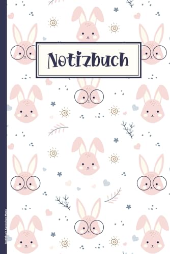 Notizbuch Kaninchen Motiv: A5 Buch liniert mit Kaninchen niedliches Geschenk f&uuml;r Kaninchenliebhaber Geschenkidee f&uuml;r M&auml;dchen Tagebuch mit Langohr Hase praktisch f&uuml;r Schule das Notizheft Karnickel