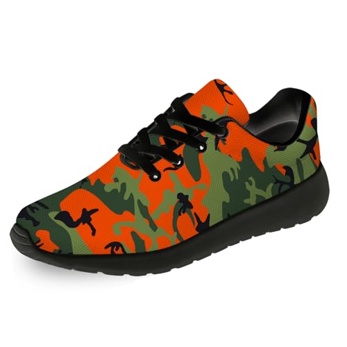 Camouflage Print Shoes for Men Women Running Comfortable Lightweight Tennis Walking Sneakers