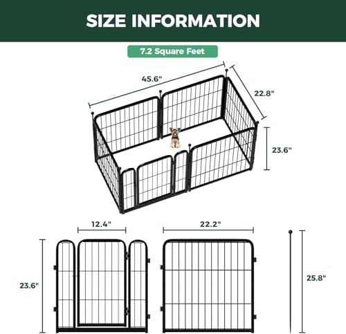 Image of FXW Rollick Dog Playpen with Washable Pee Pad, 24 inchH, 6 Panels