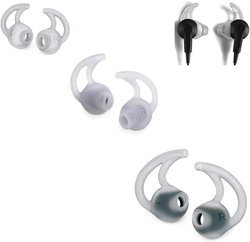 Tek-Tres Soft Silicone Replacement Earbuds Tips 3 Pairs for Bose in Ear Earphones Small Medium Large