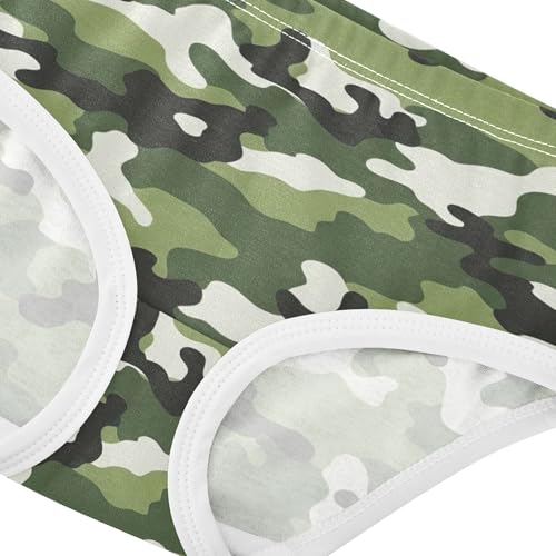 Cotton Girls Underwear Toddlers Military Camouflage Green White Cute Panties Girl Funny Briefs Underpants 2t4