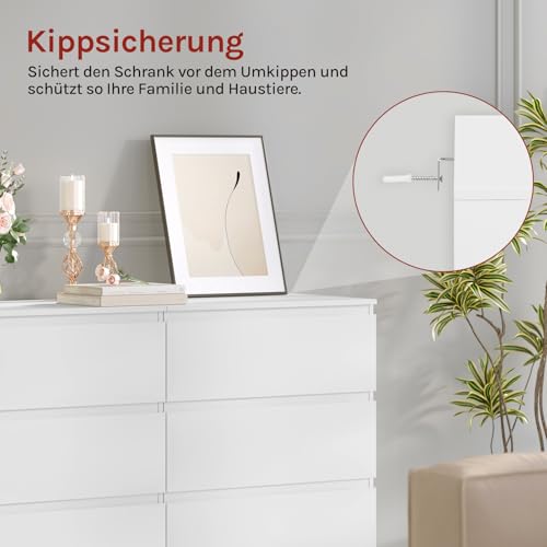 Praxis-Test der WOLTU Kommode als Flur-Sideboard mit 20 Paar Schuhen in den 50-Liter-Schubladen zeigt hohe Kapazität.