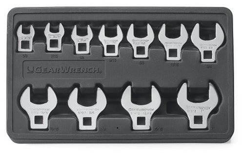Gearwrench 11 Pc. 3/8" Drive Crowfoot Wrench Set, Sae - 81908 #TOP8