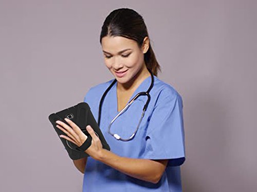 Galaxy Tab A 10.1 P580 2016 Case, Kiq Shockproof Heavy Duty Military Full-Body Protection Kickstand Screen Protector For Samsung Galaxy A 10.1 With S-Pen 2016 Sm-P580 & Sm-P585 (Shield Black) #TOP5