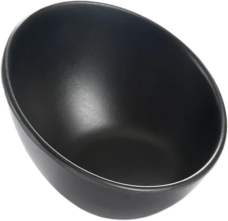 Black Japanese and Korean Tableware Vegetable and Fruit Salad Bowl Melamine Cafeteria Hot Pot