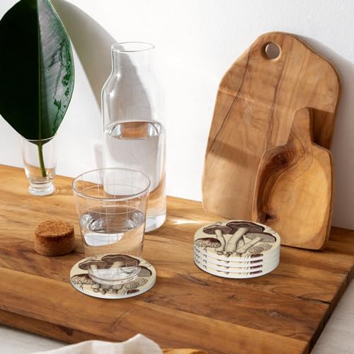 Dessous de verre champignons super absorbants en céramique pour table propre - 8