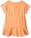 adidas Little Girls' Toddler Short Sleeve Tee with Ruffle, Light Orange, 2T