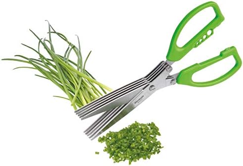 Westmark Herb Scissors With Cleaning Comb, 5 Pairs Of Blades, Blade Length: 20 Cm, Stainless Steel/Plastic, Colour: Silver/Green, 11752280