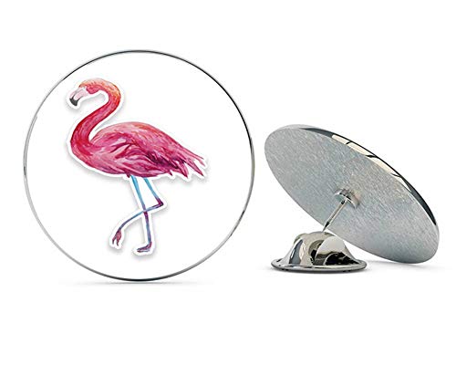 Pink Flamingo Round Metal 0.75