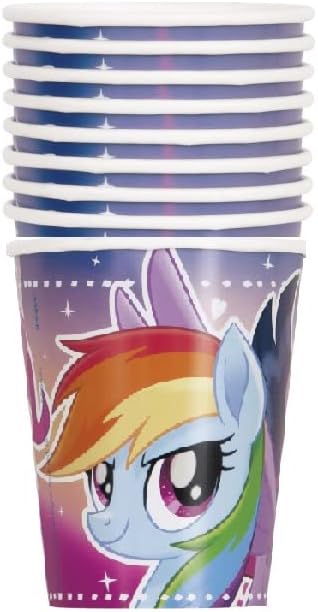 Unique My Little Pony Birthday Party Supplies Bundle includes 24 Paper Cups and 1 Dinosaur Sticker Sheet - Image 3