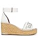 Franco Sarto Womens Clemens Espadrille Wedge Sandal White Stud 7.5 M